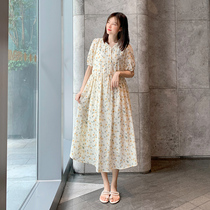 Pregnant woman summer dress dress with long style Broken Flowers Snowspun Fashion Thin style Gentle Wind Style Superior Summer summer dresses