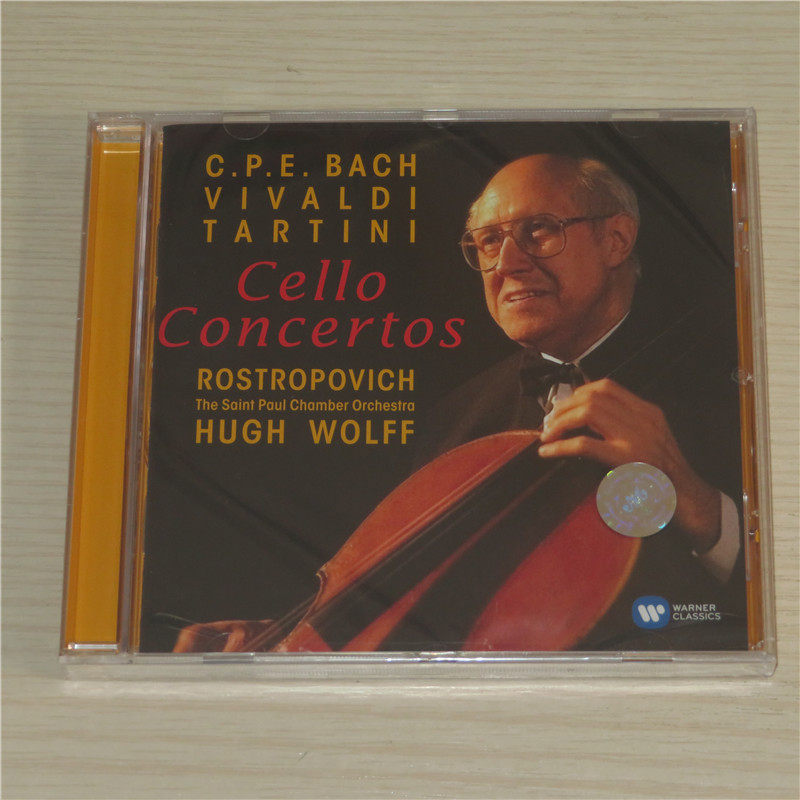 New genuine CD Bach Vivaldi's Tatini cello concerto Rostropovic