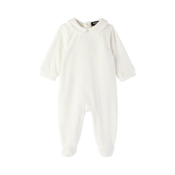 香港直邮潮奢 Versace 范思哲 女童 白色 Medusa 婴儿连身裤 & 围