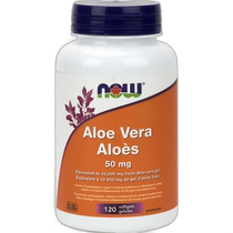 Direct shipping from Canada Now Aloe Vera Concentrate 50 mg (120 soft capsules)