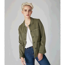 lola jeansNili-CG Work Jacket - Camouflage Green (American Outlet) Straight Hair
