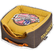 Touchdog Vintage Squared 2-in-1 Convertible and Foldable Dog and Cat Bed -