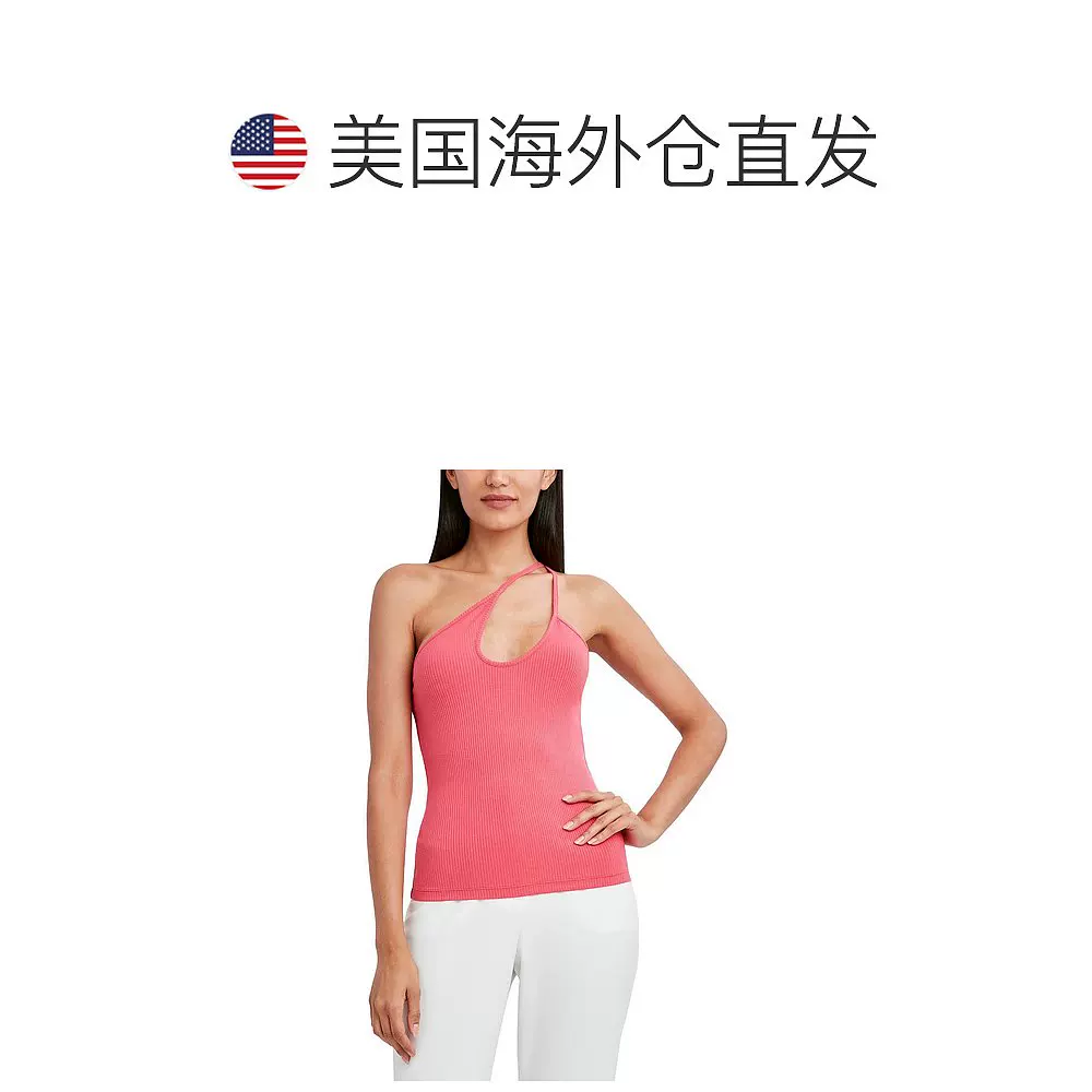 BCBGMAXAXRIAWOMENS KNIT CUT OUT TANK TOP - CLARET RED [США]