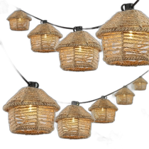 jonathan yMaui 10-Light Indoor Outdoor 10ft Mid-Century Retro Incandescent Lamp G40 Ti