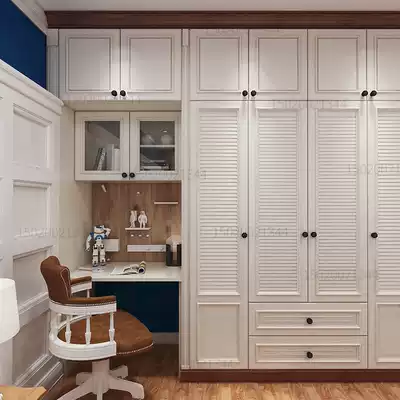 Full house custom laser edge banding love grid flat door blister molded simple modern wardrobe door panel cloakroom