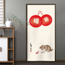 Door Curtain Winter Warm Windproof Home Thickening Free of perforated bedrooms Chinese custom shielded curtain subpartition curtain hanging curtain