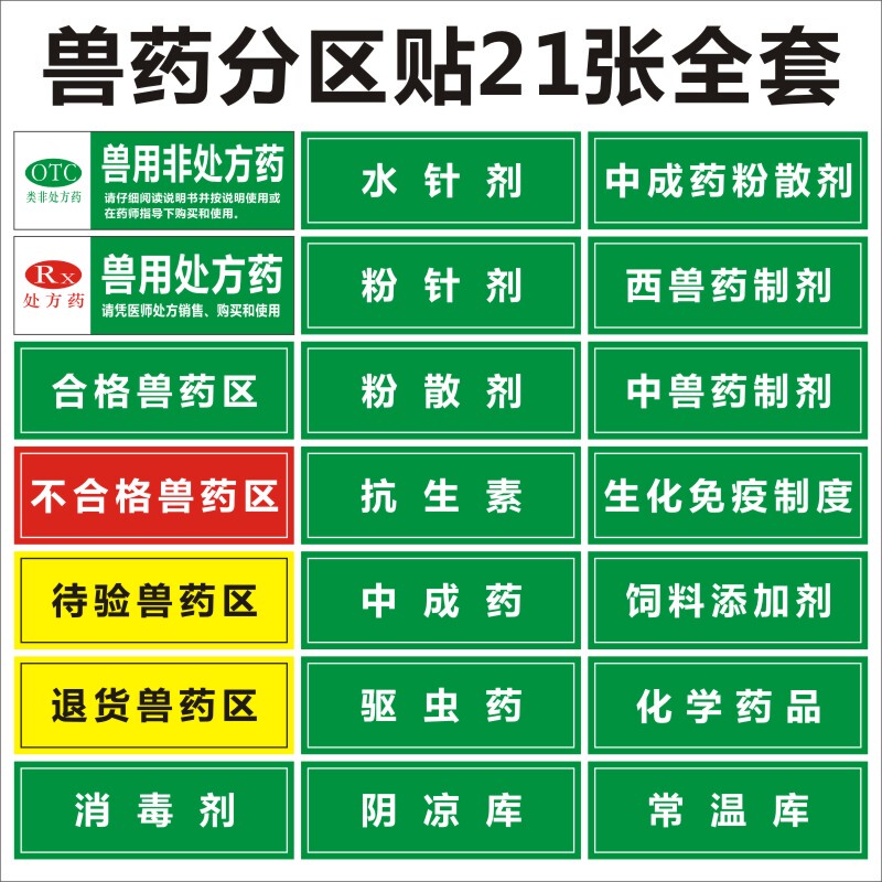 Veterinary Drug Classification Identification Signs, Pharmacy Animal and Pet Medicine Management Clinic Zone Labeling Signs J Veterinary Drug Classification Identification Signs, Pharmacy Animal and Pet Medicine Management Clinic Zone Labeling Signs J
