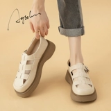 Женские сандалии Augu Shiden, новинка 2025 года, летняя верхняя одежда Baotou, повседневная обувь в римском стиле с полой свиной клеткой