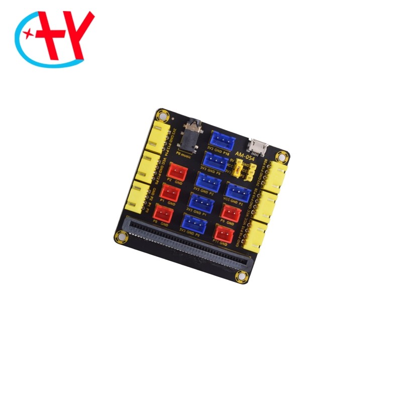 Microbit V2扩展板 IOBIT V1.0/2.0/3.0主板卧式转接板