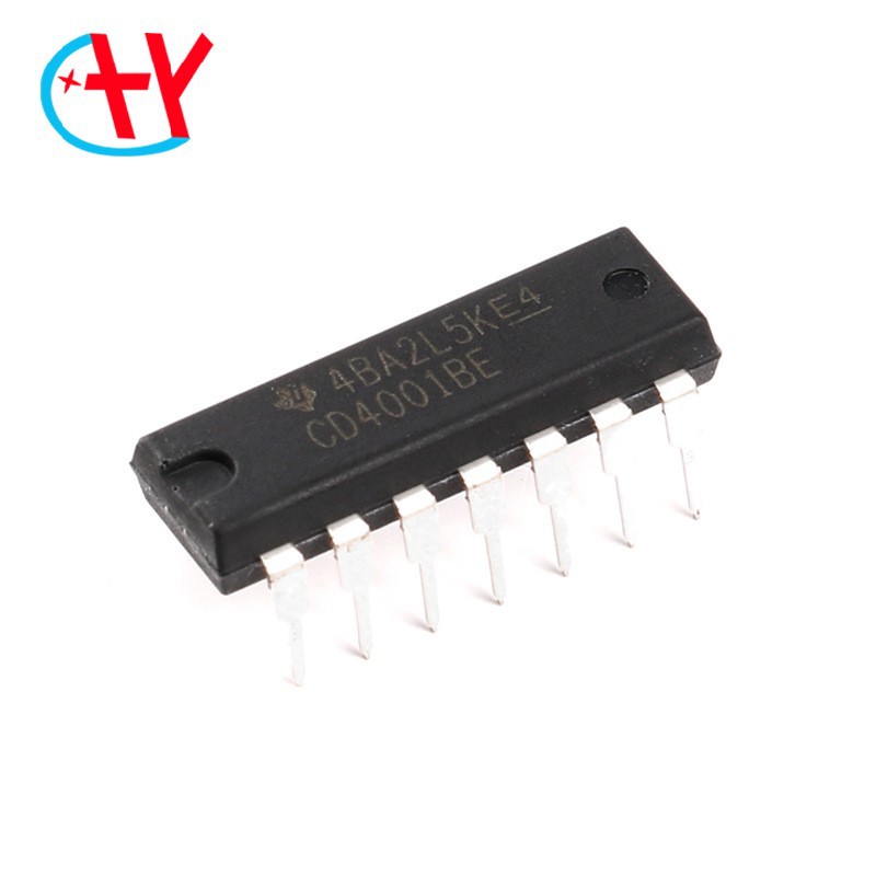 原装正品 直插 CD4001BE DIP-14 四2输入端或非门 逻辑芯片