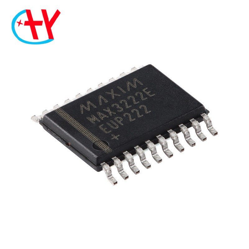 原装MAX3222EEUP+T TSSOP-20 速率高达1Mbps的真RS-232收发器芯片