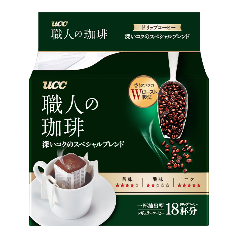 Yo-yo Poetry UCC Drip Filter Ear's Black Coffee Powder (deep and strong) 7g * 18p bags of Japanese imports