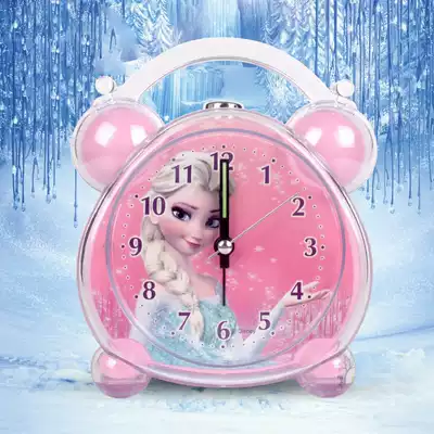 Aisha Princess Alarm Clock Children Girl Cute Frozen Student Special Night Light Cartoon Ultra Quiet Small Alarm
