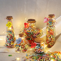 Love time capsule Star small note Love letter glass origami Special gift Heart-walking small gift wish bottle