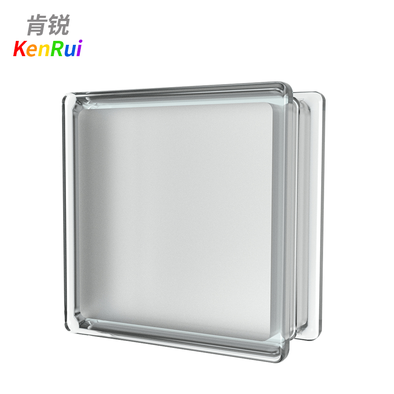 Kenru glass brick transparent square bathroom partition wall worn hollow colored mask rectangular crystal brick