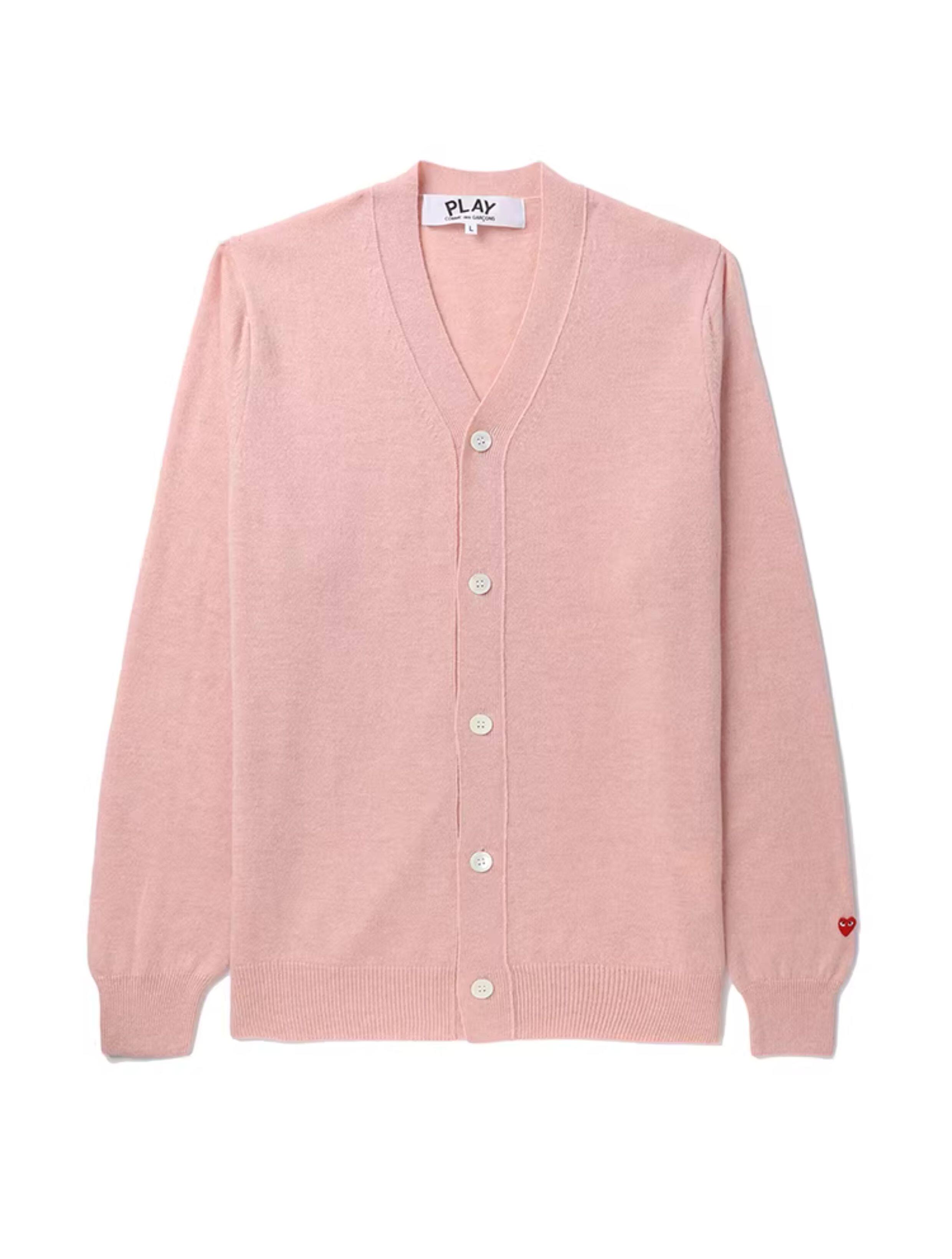 IT CDG PLAY COMME des GARCONСычуань кубо Затянувшись мужской вязание кардиган простой шерсть Рубашка i.t 