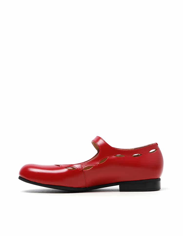 Туфли Мэри Джейн it cdg comme des garcons girl女款玛丽珍鞋复古镂空皮鞋平底鞋