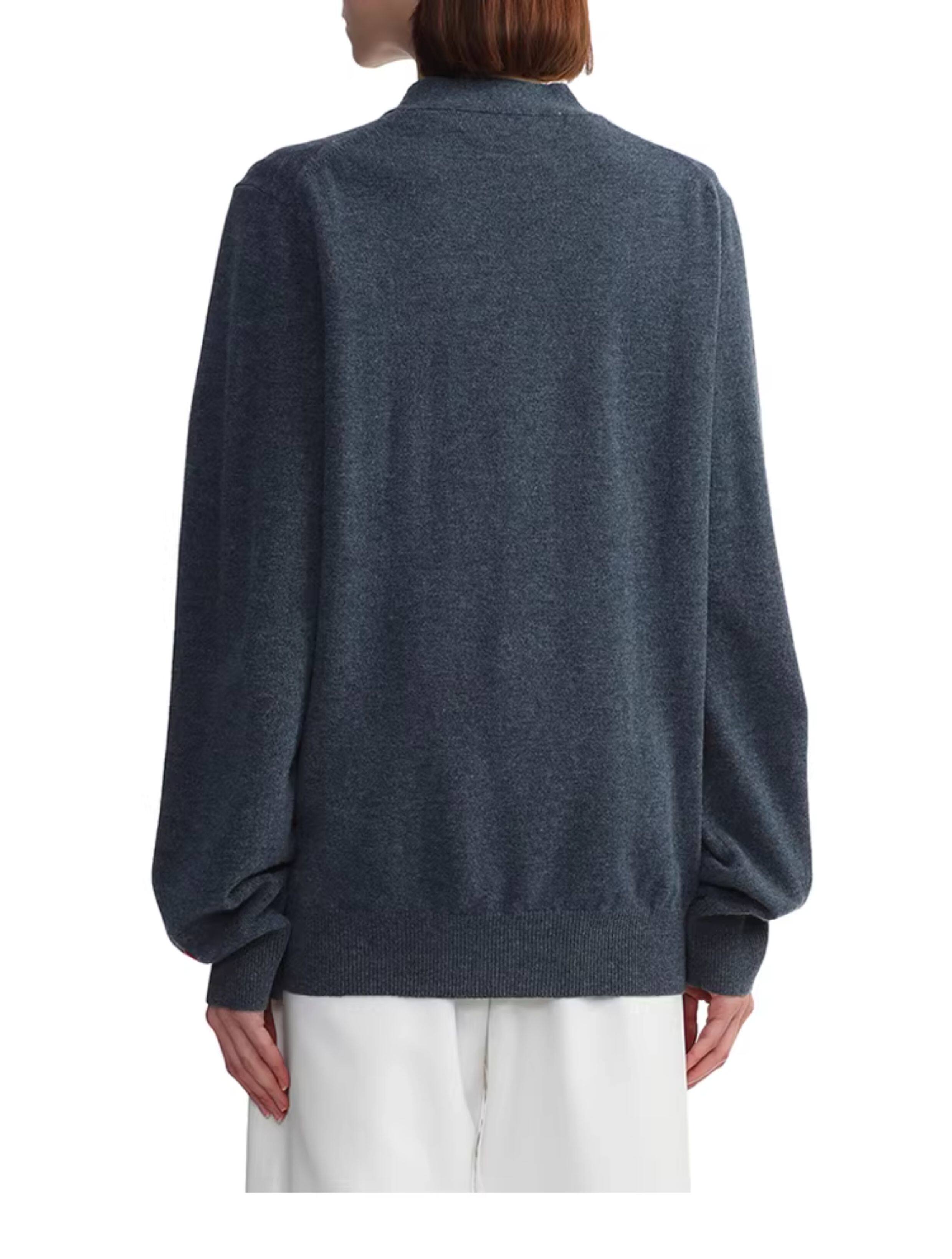 IT CDG PLAY COMME des GARCONСычуань кубо Затянувшись мужской вязание кардиган простой шерсть Рубашка i.t 