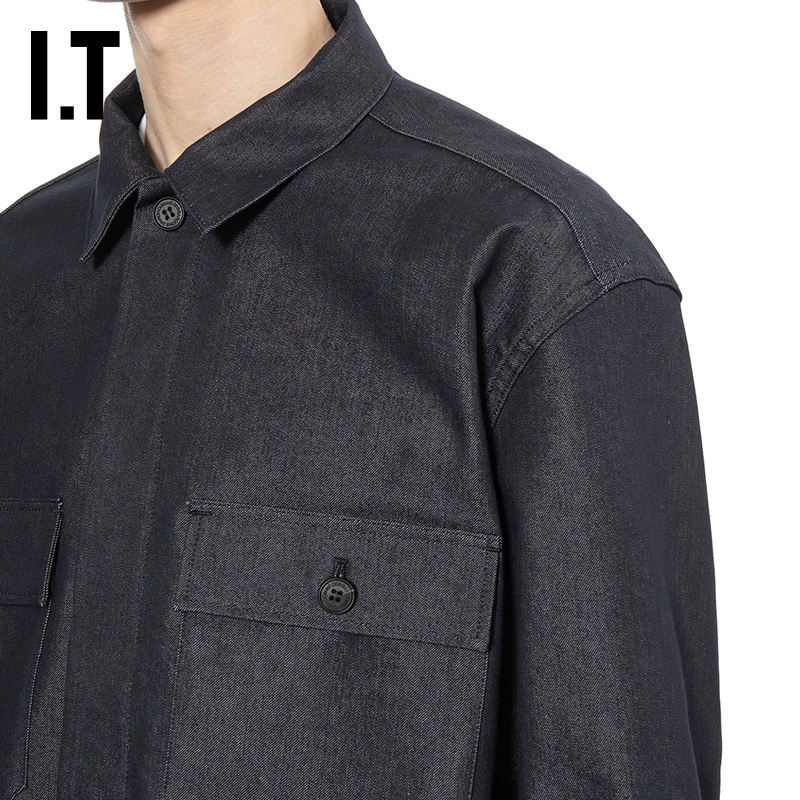 IT CDG COMME des GARCONS HOMME Мужская джинсовая куртка с лацканами ретро мужской