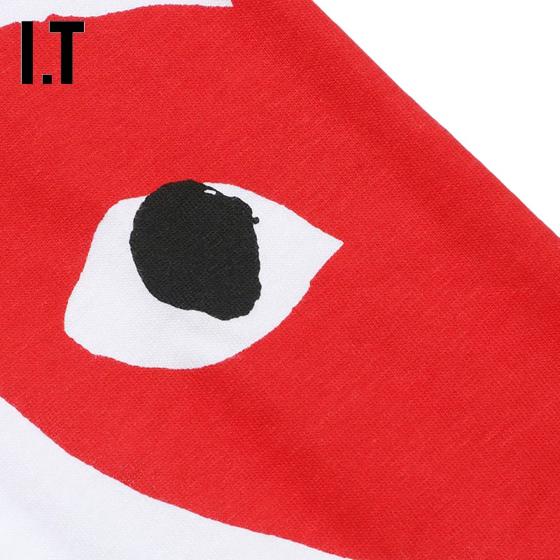IT CDG PLAY COMME des GARÇONS Rei Kawakubo женская футболка с длинным рукавом с принтом любви в тренде