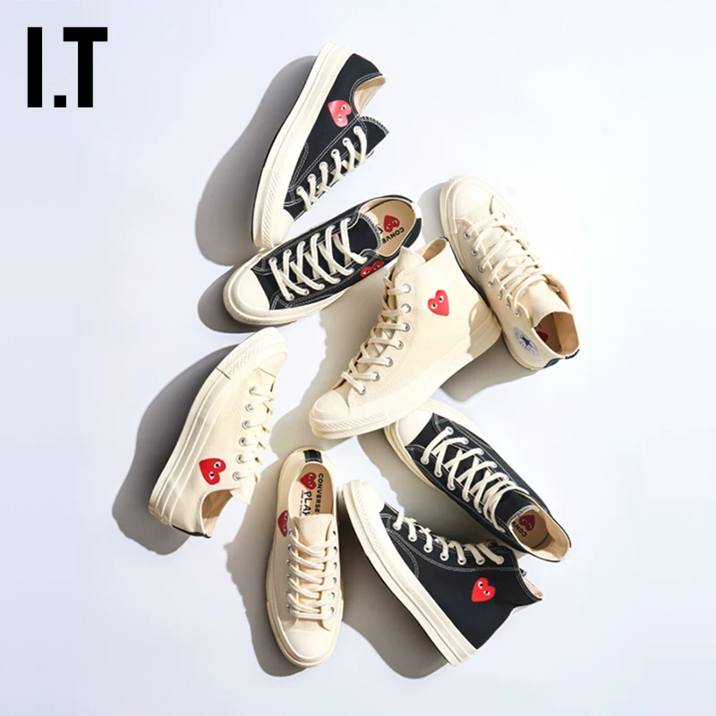 520 gift IT CDG PLAY COMME des GARCONS Kawakubo Rei couple lace-up sneakers