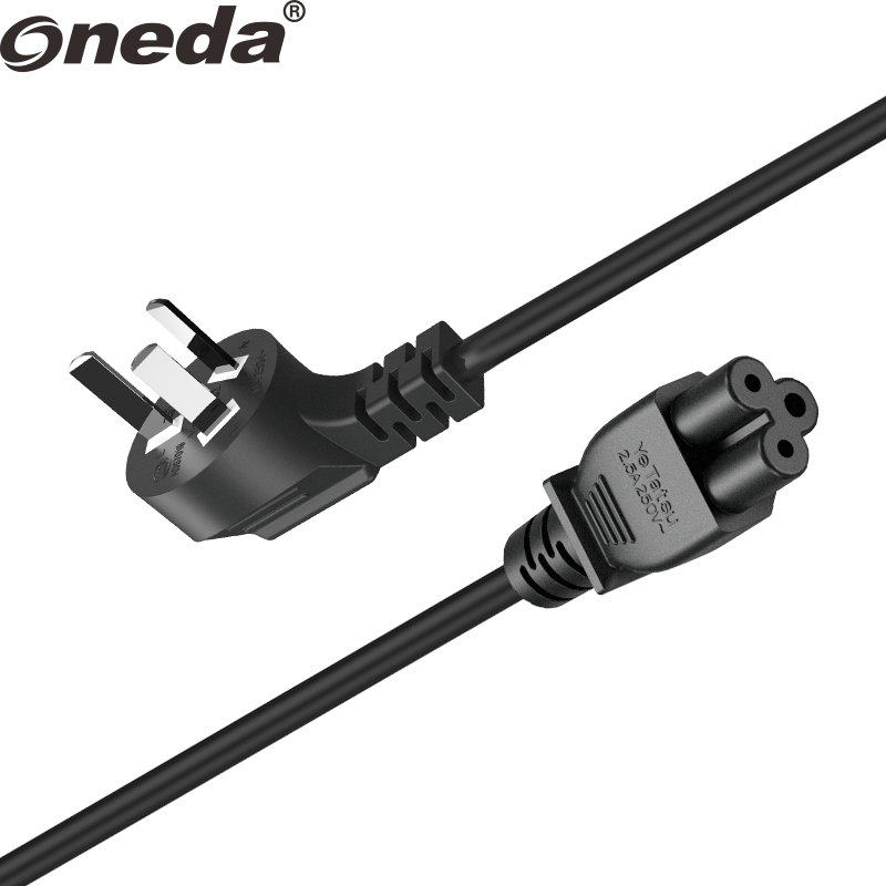 ONEDA Laptop Power Cord Plum Tail Triple Holes Apply Lenovo's HP Samsung Dell Dell Macro Chess Microstar Laptop Power Supply Connector CHARGER EXTENSION CORD