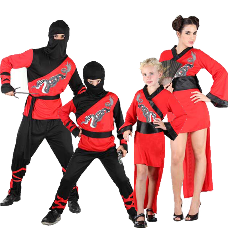 Halloween cosplay adult children's ninja costume Naruto phantom katana sword dance party performance parent-child clothes