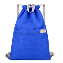 Drawstring shoulder bag Mens and womens outdoor sports fitness bag Simple folding portable storage bag Leisure backpack