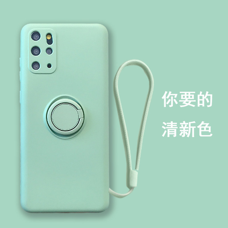 Samsung s20 mobile phone protective shell liquid silicone soft shell suitable for s10 ring bracket anti-fall shell s20 lens all-inclusive protective case s10plus light and thin ins wind s20ultra