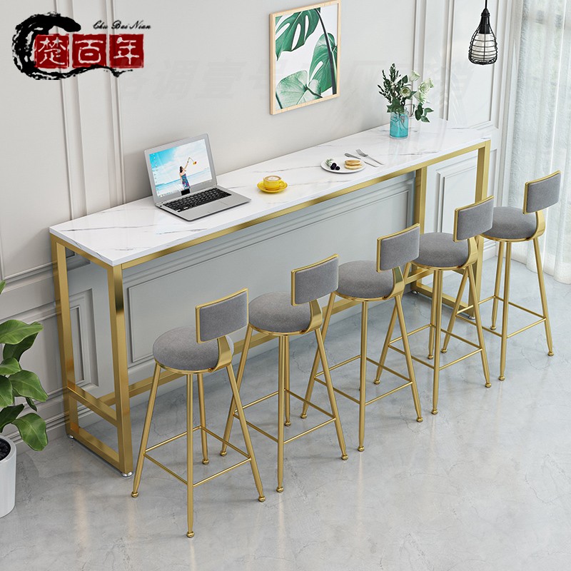 Close by wall, table commercial milk tea shop, bar table chair narrow table high-foot table high table, bar table balcony strip table