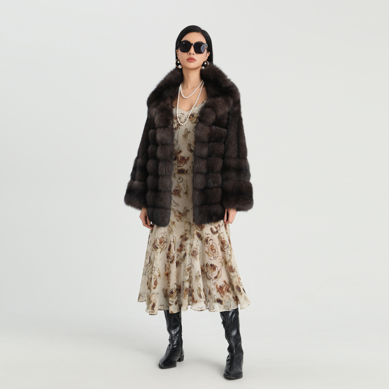 Bello Fur S225153 European Imported Russian Sable 5+ Starry Luxury Fur Coat Bello Fur S225153 European Imported Russian Sable 5+ Starry Luxury Fur Coat