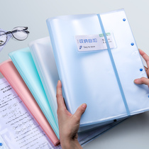 a3 folder test paper clip storage bag finishing artifact paper multi-layer data book Primary school students use book clip transparent insert high school students large capacity classification clip