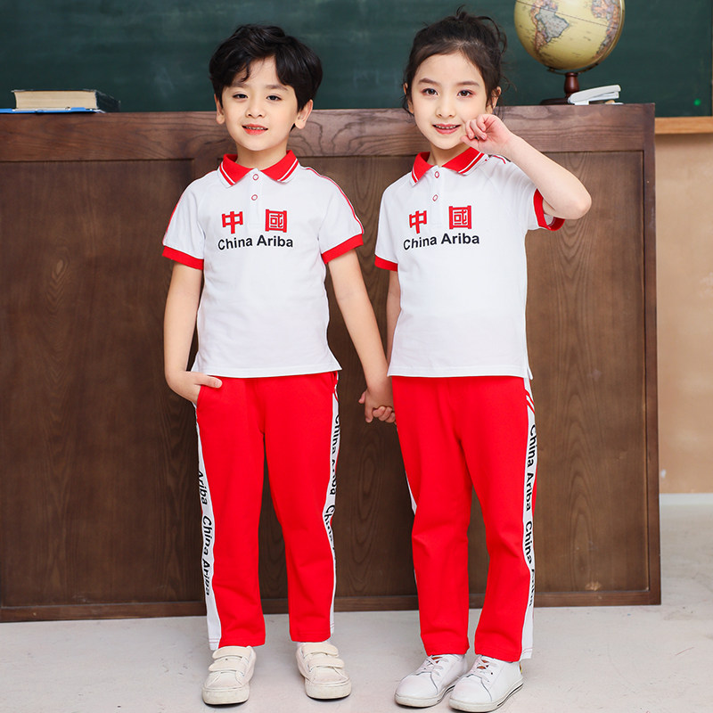 Kindergarten uniforms summer school uniforms for primary school students new casual college style suits summer Chinese style children's class clothes