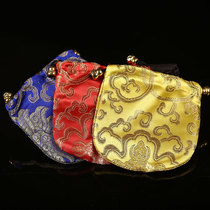 Square zipper plate play bag tips bag Jewelry bag Wen play bag Hand string bag Small fortune bag Buddha bead bag