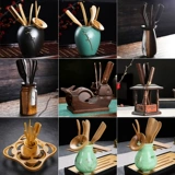 Комплект, система хранения из сандалового дерева, чайный сервиз с аксессуарами из натурального дерева