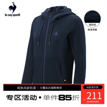 Lecac French Rooster plus velvet warm hooded zip Joker cardigan casual jacket women