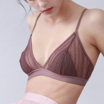 Comfortable breathless steel - free bra French triangle lingerie lace large bra bra female summer