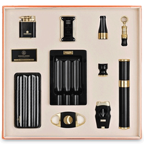 Cigarking Cigar Clippers Lighters Smoking Sets Sharp Straight-Along Lighters Ashtrays Cigars Ten Piece Sets