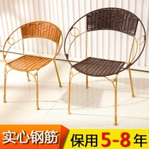Rattan chair small vine chair back chair outdoor childrens back chair fashion wrought iron leisure tea chair adult stool