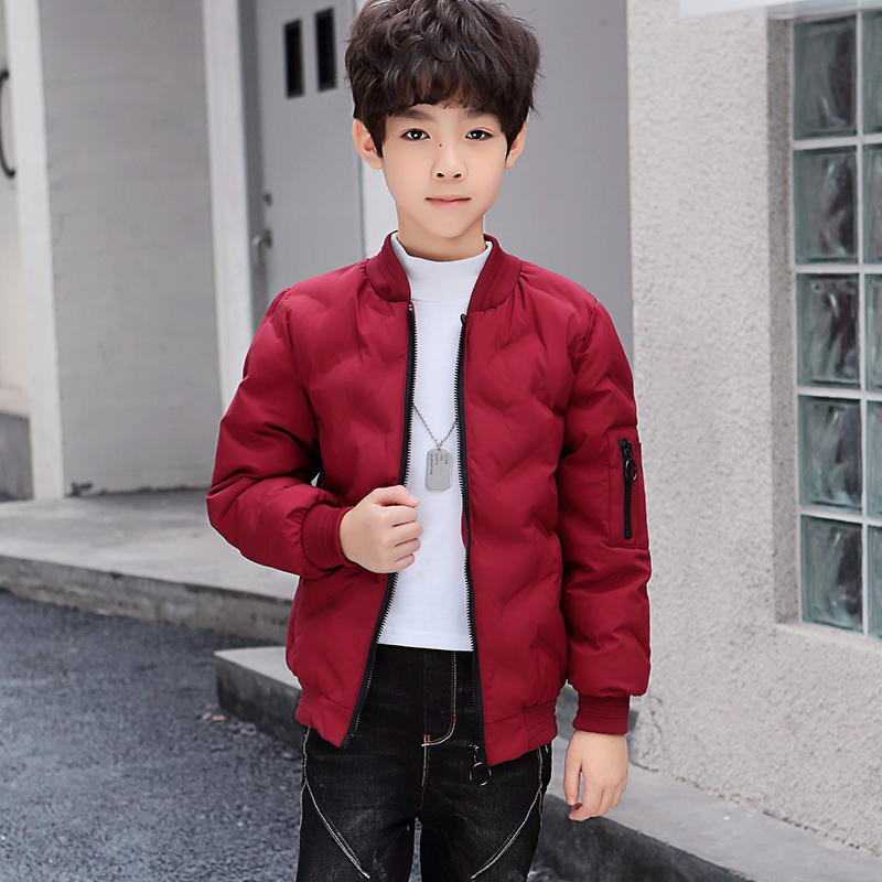 男童棉服亲子装冬季新款中大童学生加厚短款棉衣男宝羽绒棉服棉袄