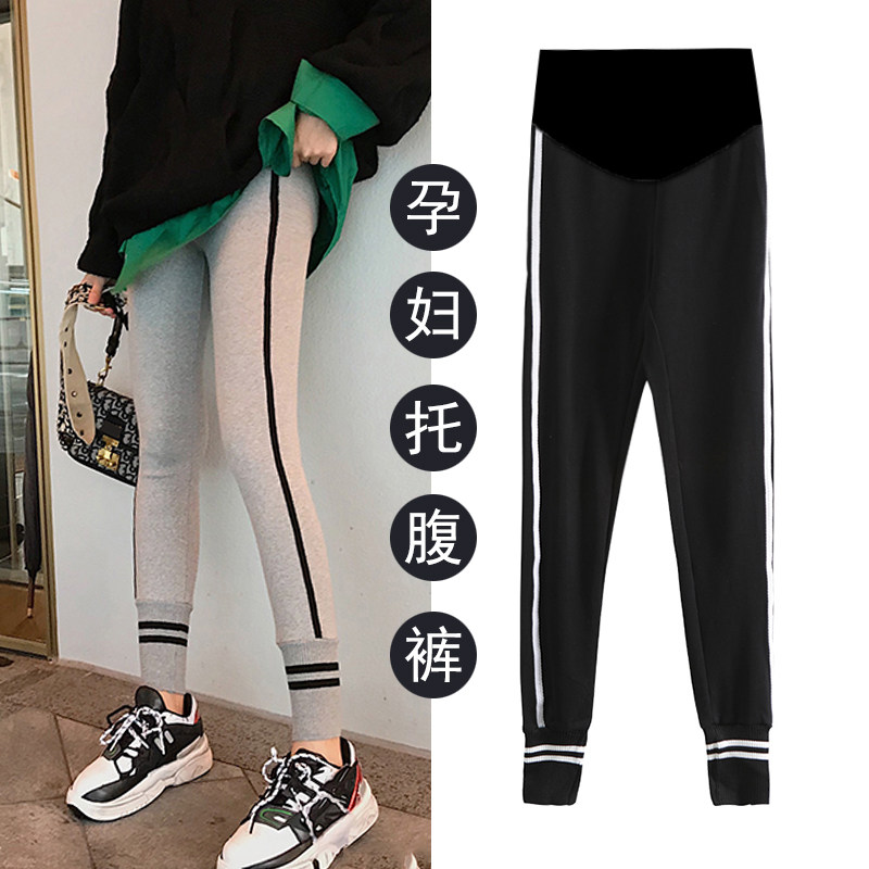 Pregnant woman pants Autumn fit inner lap pants outside the pregnant woman Autumn winter clothing Tidal Hot Mother Spring Fashion Sports Thick Cotton Pants Spring Autumn