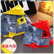 Chàng trai denim jacket bé mùa xuân và mùa thu không khí áo khoác cô gái mùa thu váy Hàn Quốc phiên bản áo khoác trẻ em 2 trẻ em nam 1-6 tuổi.