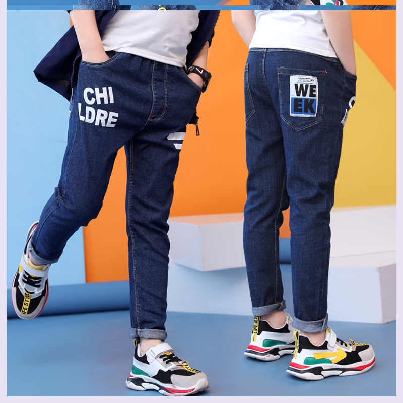 Bé 15 tuổi quần ròng thời trang màu đỏ giá rẻ mùa xuân váy boy denim mùa xuân và mùa thu trẻ em 150cm mùa hè 12 tuổi mặc bên ngoài