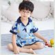 Cô gái đồ ngủ mùa hè mỏng bông tay áo ngắn dễ thương công chúa cô gái trẻ em giữa cardigan nhà quần áo bộ.