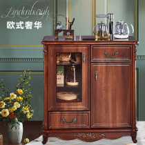 Tea bar machine Household European-style senior living room end tea cabinet disinfection automatic solid wood intelligent water dispenser with cabinet