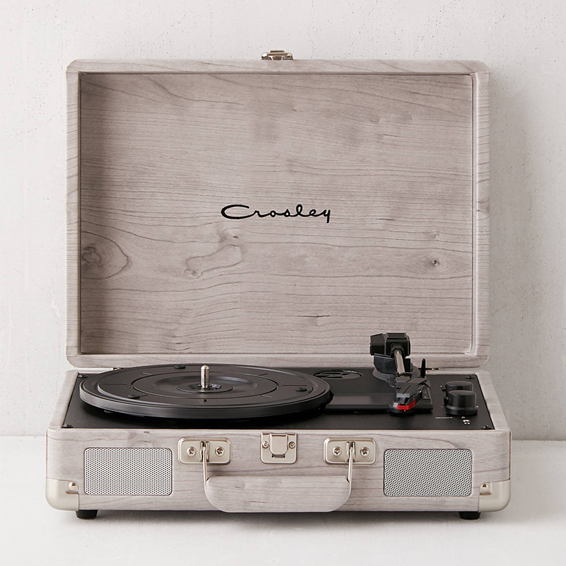 American Crosley vinyl record player LP gramophone European bluetooth vinyl record player gray wood color audio