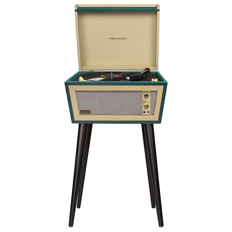 American Crosley retro bluetooth vinyl record player floor-to-ceiling LP phonograph record player home green audio