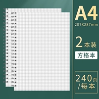 2 книги очень большого размера А4 [сетка] 120 листов/240 страниц/книга