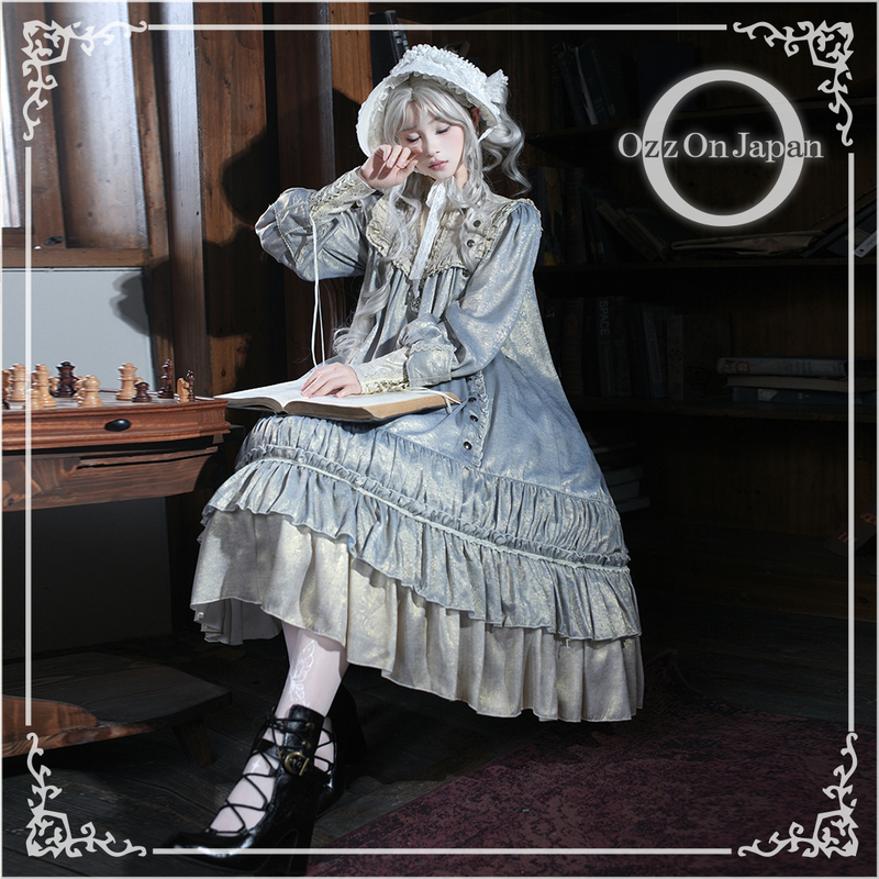 In Stock Now【Ozzonjapan】Oneste·Alice's Tears Elegant Lace High-Waisted Dress