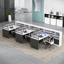 Shanghai company staff office desk office combination staff immersive work card holder administrative finance desk and chair